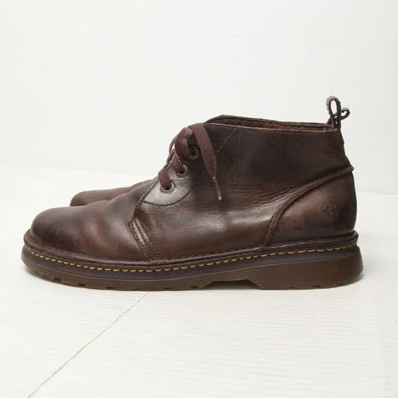 Dr. Martens Reed Boots Mens Size 13 Brown Leather Lace Up Chukka - Picture 6 of 15